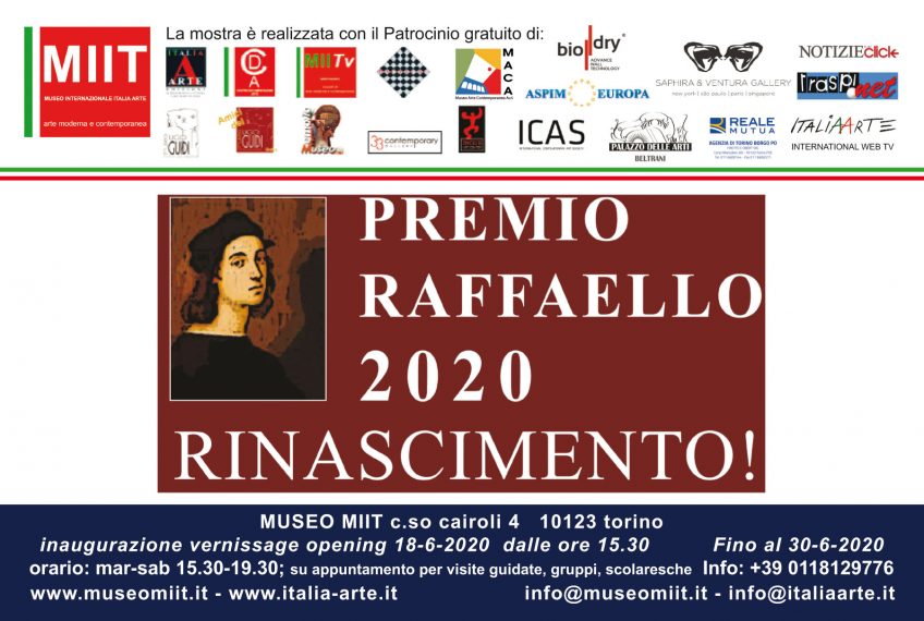 PREMIO RAFFAELLO 2020 – DAL 18 AL 30 GIUGNO 2020