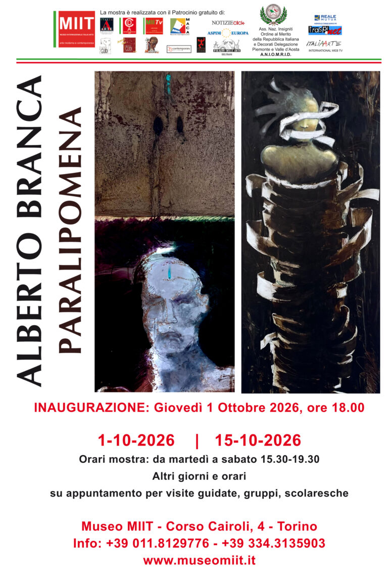 ALBERTO BRANCA: PARALIPOMENA – DALL’ 1 AL 15 OTTOBRE 2026